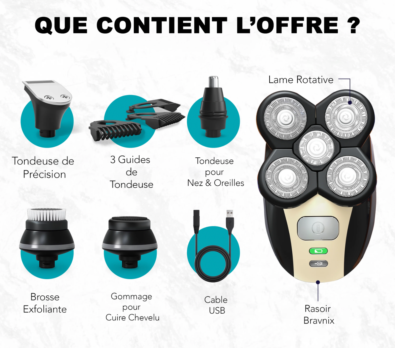 Rasoir électrique Bravnix®